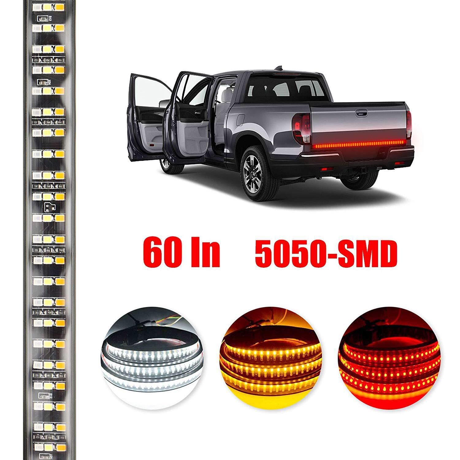 three rows Tricolor Pickup light bar 60 inches 150cm Pickup light Tricolor Turn signal Streamer