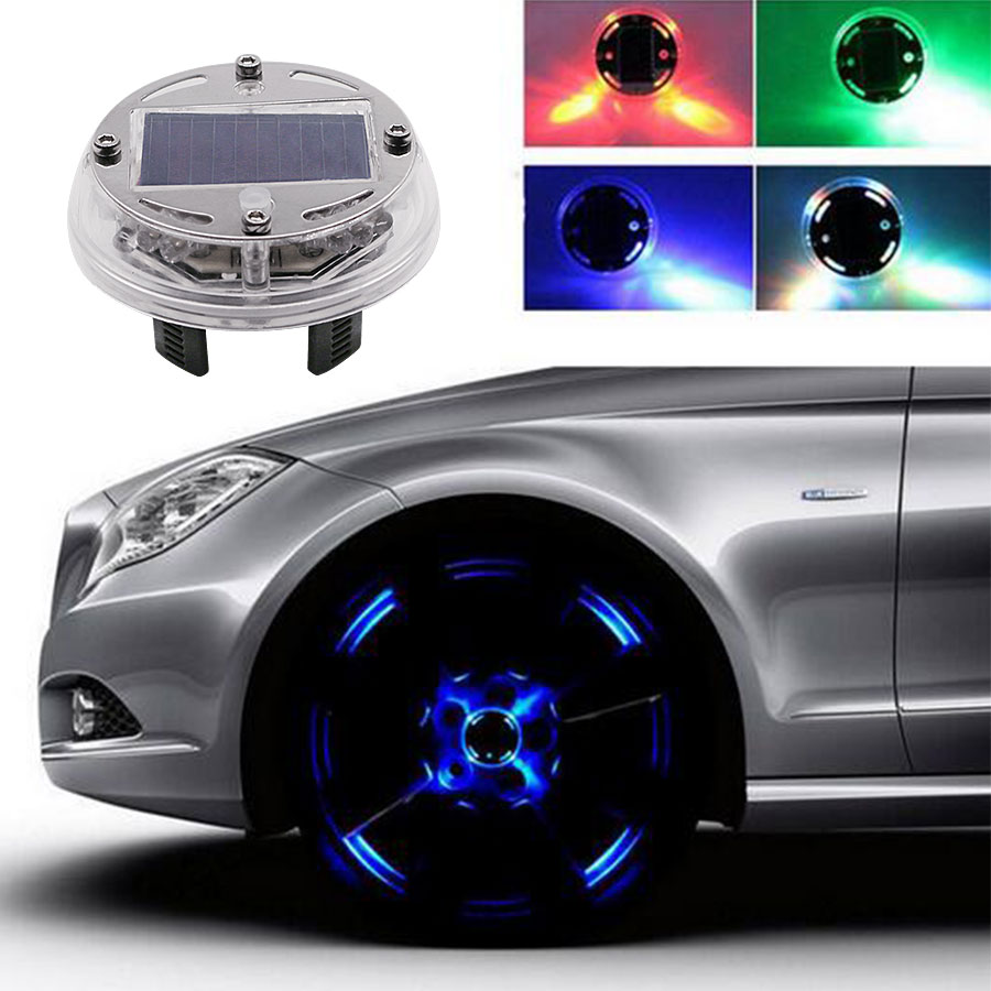4 Mode 12 LED Car Automobile Solar Flash Bright Wheel Tire Rim Light Decoration