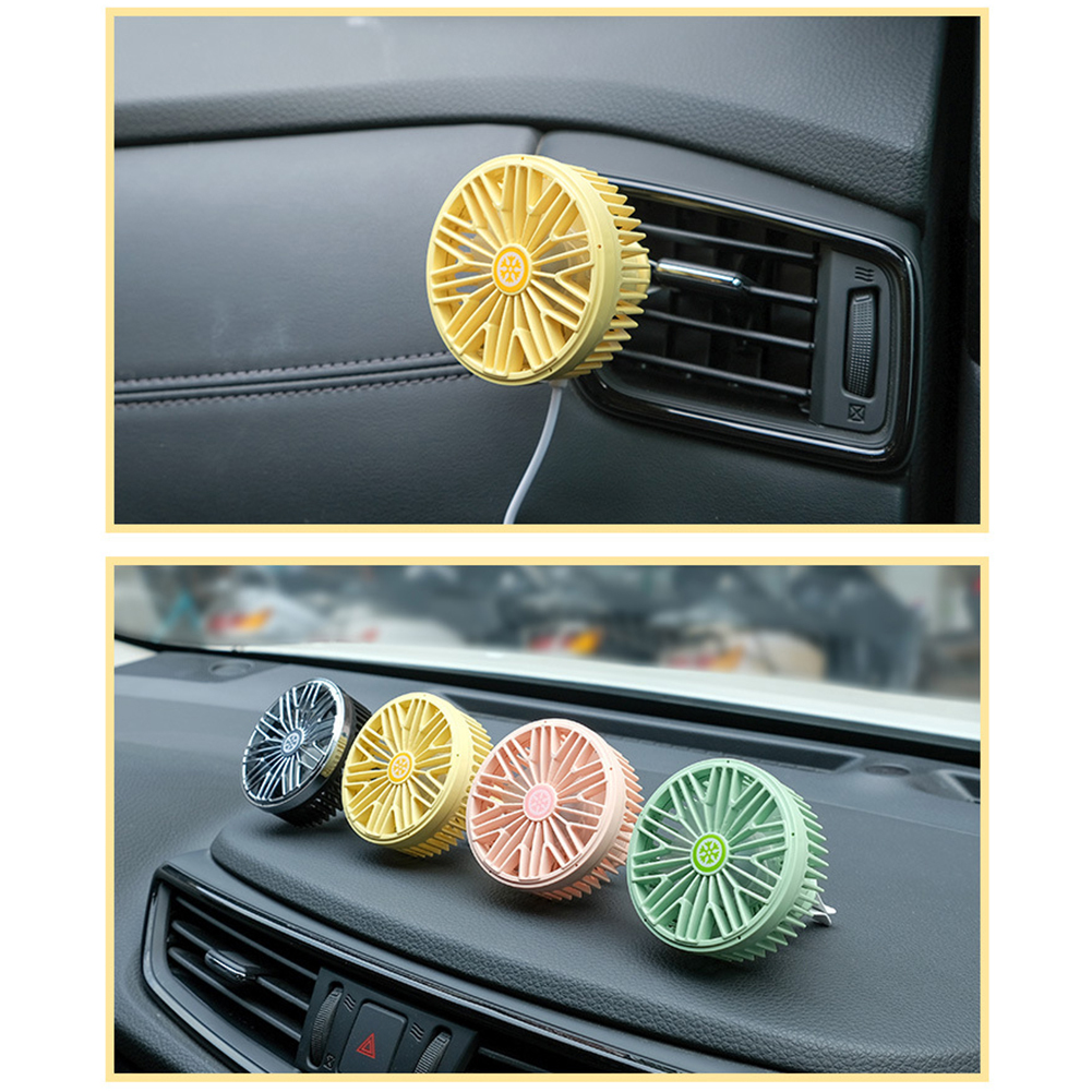 Car fan portable mini cool colorful LED light USB power supply car powerful cooling air fan