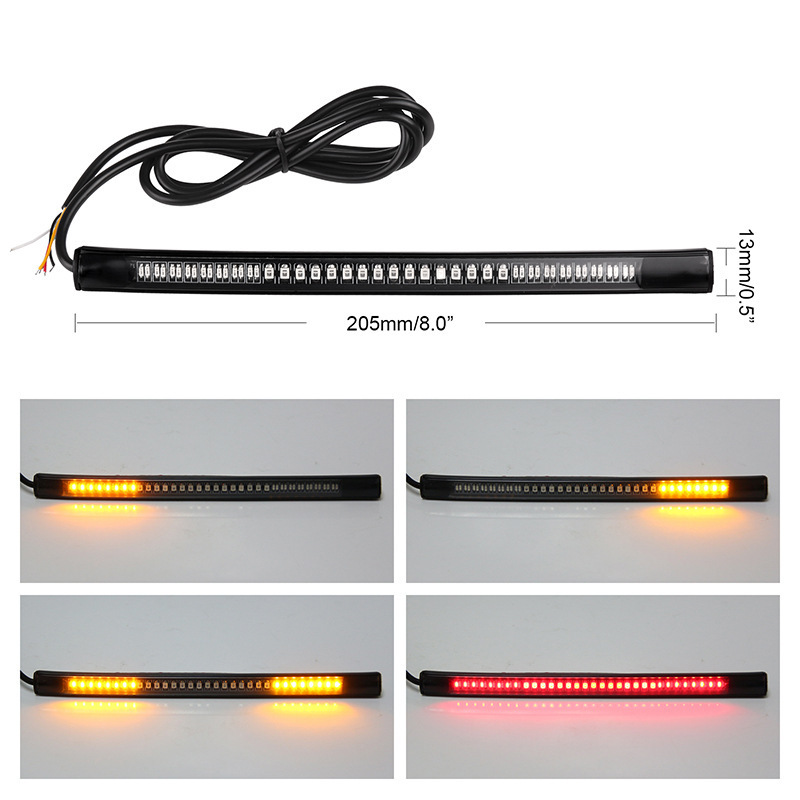 48 lights Motorcycle light bar LED brake light Turn signal