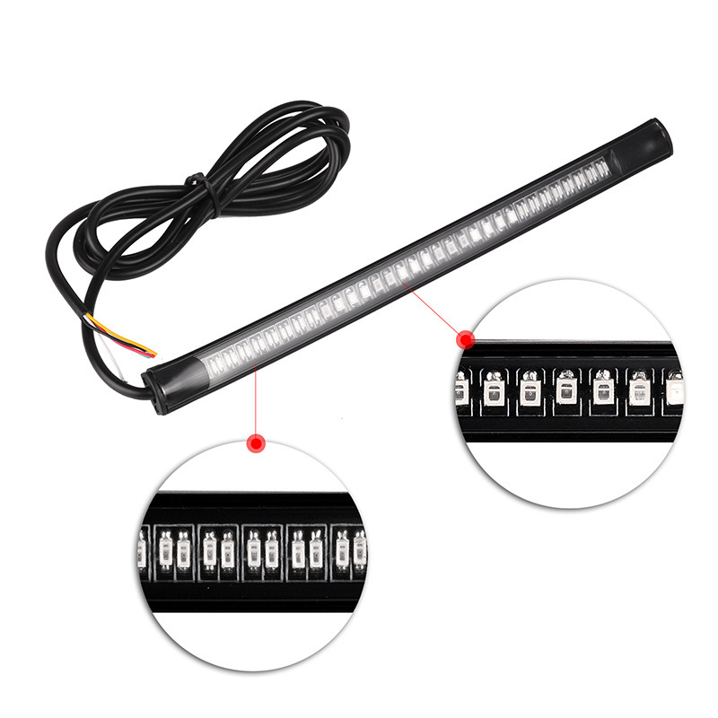 48 lights Motorcycle light bar LED brake light Turn signal