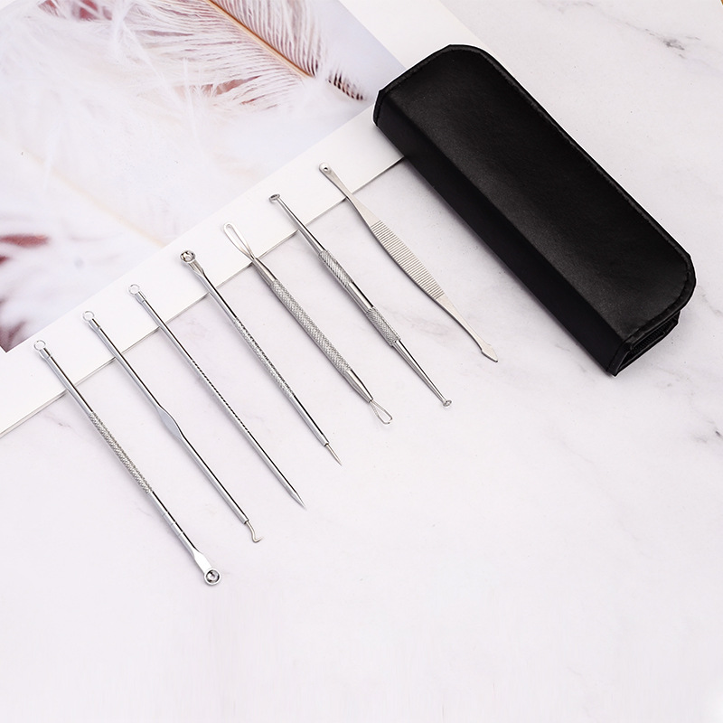 stainless steel Acne Needle 7 piece set Acne blackhead acne needle beauty tools