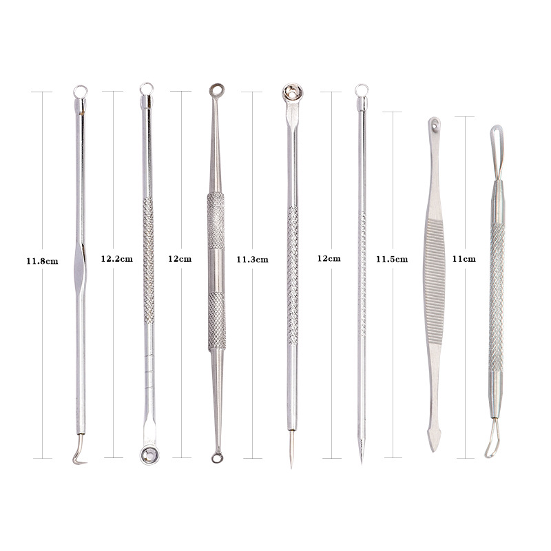 stainless steel Acne Needle 7 piece set Acne blackhead acne needle beauty tools