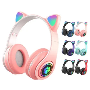 GENEMA Cute Cat 3.5mm Stereo In-Ear Earphone Headphone Case With Mic For  Girls Gift 