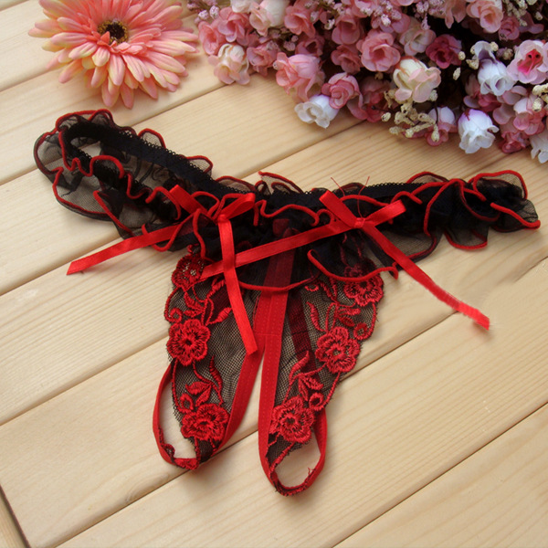 5 pcs Womens Thongs Lace Pearl G-Strings Sexy Panties Underwear for Women