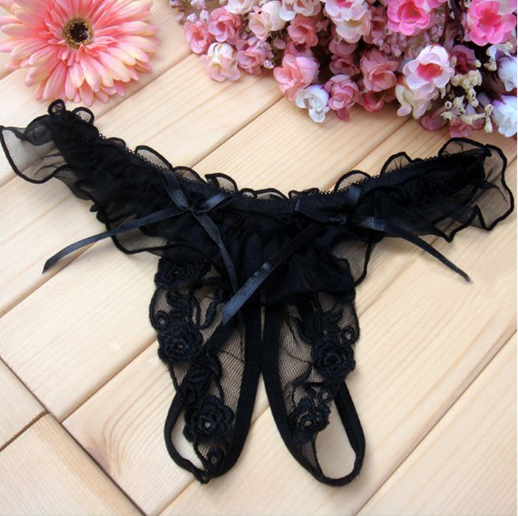 5 pcs Womens Thongs Lace Pearl G-Strings Sexy Panties Underwear for Women