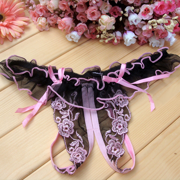 5 pcs Womens Thongs Lace Pearl G-Strings Sexy Panties Underwear for Women