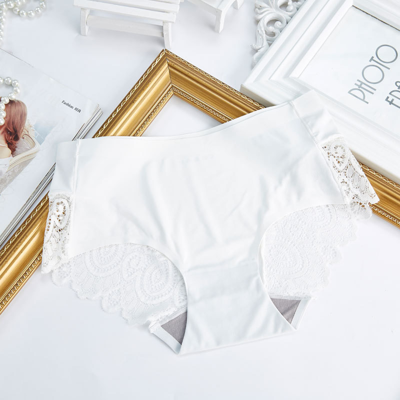 Fashion Sexy Ms Underpant Women's Seamless Girls Briefs Shorts Lace Ice Silk Female Underwear