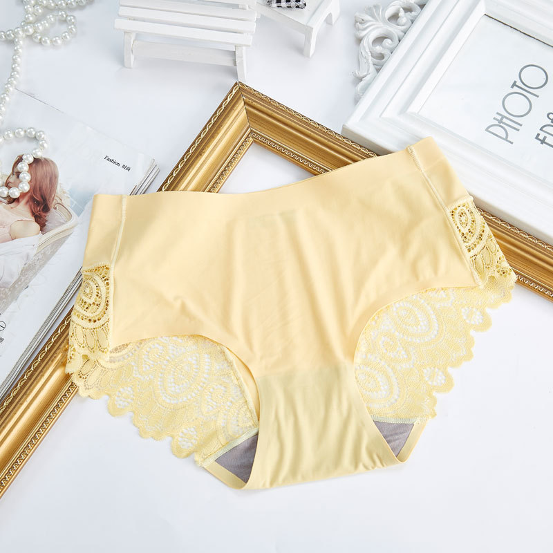 Fashion Sexy Ms Underpant Women's Seamless Girls Briefs Shorts Lace Ice Silk Female Underwear