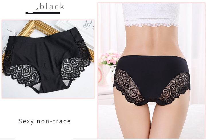 Fashion Sexy Ms Underpant Women's Seamless Girls Briefs Shorts Lace Ice Silk Female Underwear