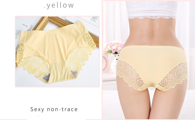 Fashion Sexy Ms Underpant Women's Seamless Girls Briefs Shorts Lace Ice Silk Female Underwear