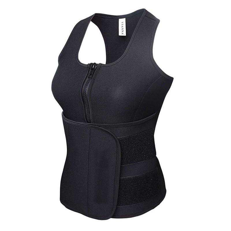 Body Shaper Sweat Slimming Tops Zipper Adjustable Waist Vest Waist Trainer Shapewear Modeling belt