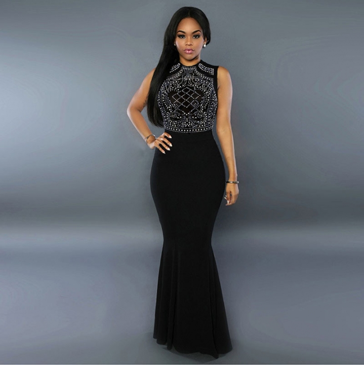 Black Friday Discounts for 2018 Black Evening Dress Long Prom Gowns Formal Women Dresses Sexy Cut Out Design Mermaid