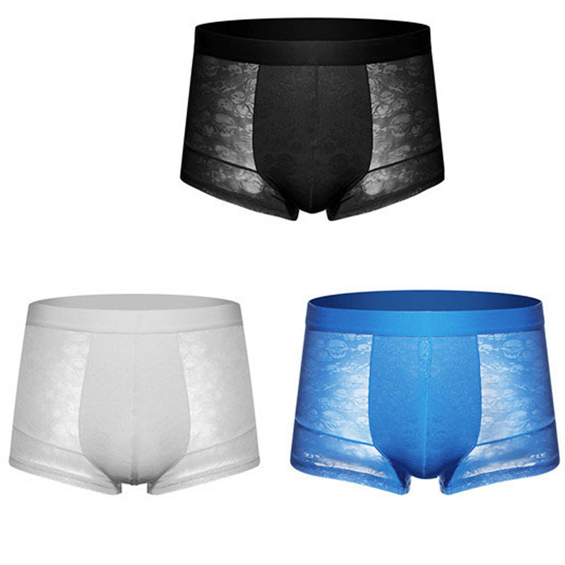 3 pack Men&apos;s Boxer Shorts Underwear Breathable Briefs Trunks Hipster