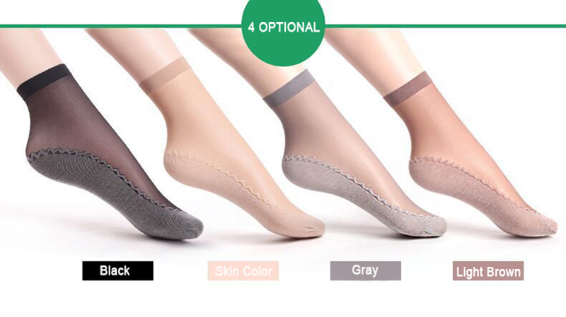 10 pair Art Velvet Silk Womens Socks Soft Non Slip Sole Massage Wicking Slip-Resistant Autumn Sock