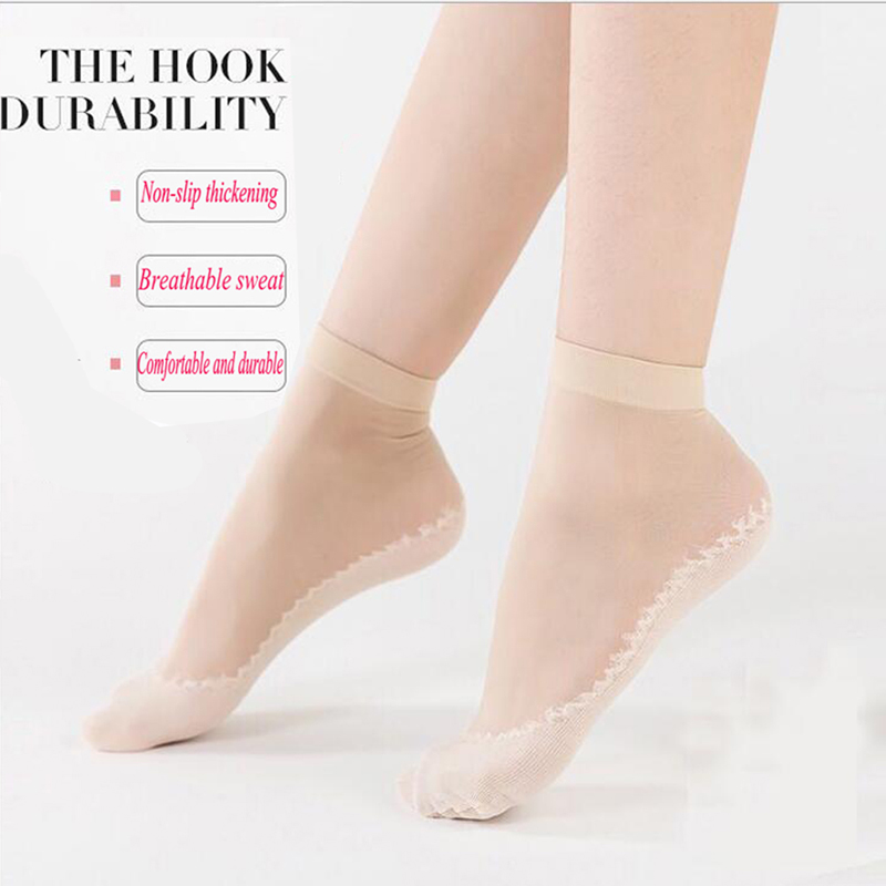 10 pair Art Velvet Silk Womens Socks Soft Non Slip Sole Massage Wicking Slip-Resistant Autumn Sock