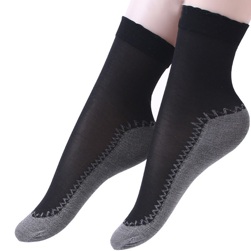 10 pair Art Velvet Silk Womens Socks Soft Non Slip Sole Massage Wicking Slip-Resistant Autumn Sock