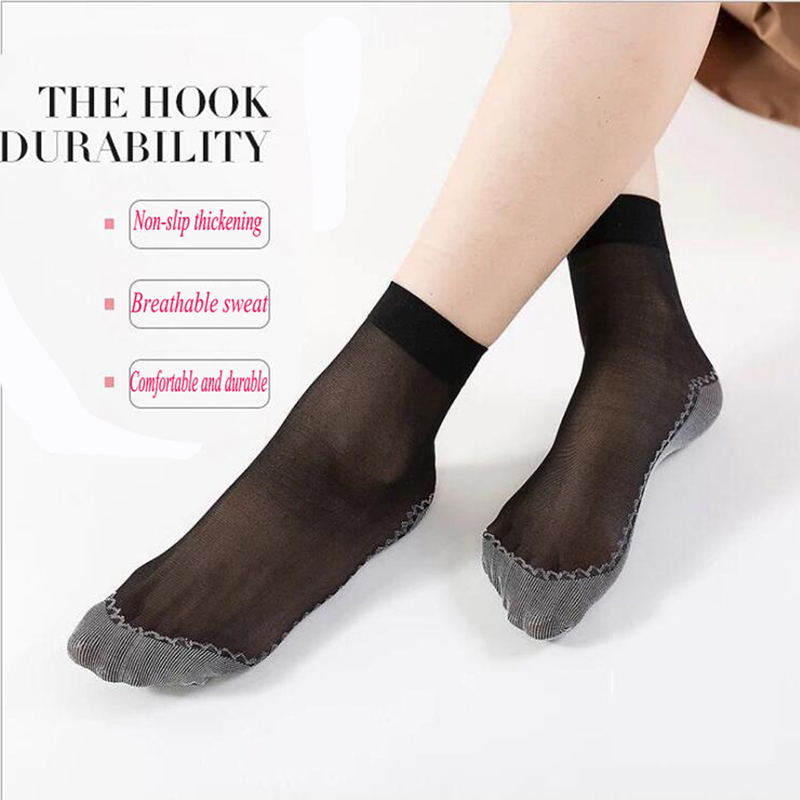 10 pair Art Velvet Silk Womens Socks Soft Non Slip Sole Massage Wicking Slip-Resistant Autumn Sock