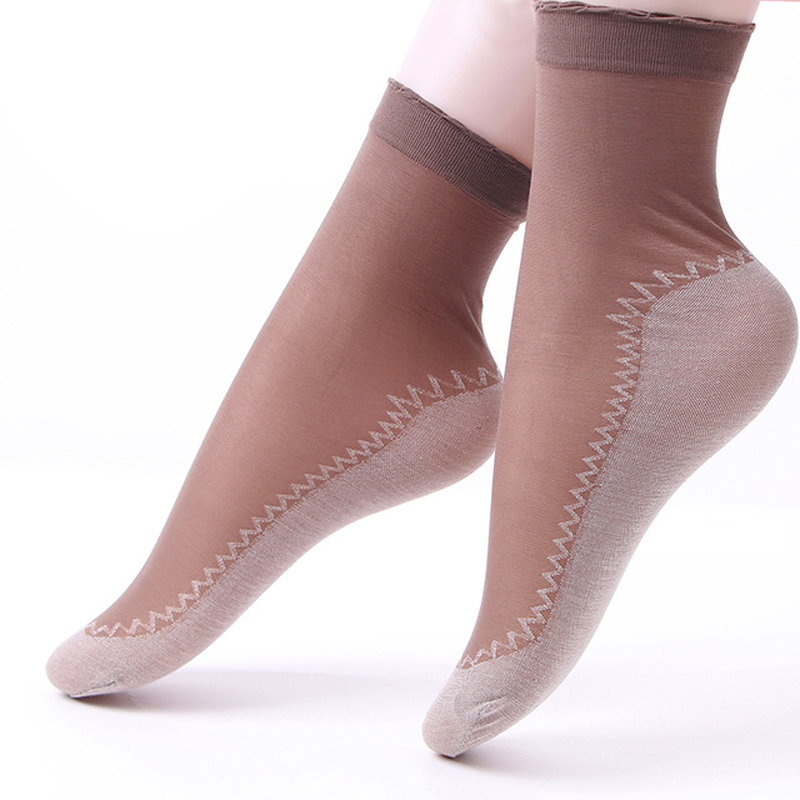 10 pair Art Velvet Silk Womens Socks Soft Non Slip Sole Massage Wicking Slip-Resistant Autumn Sock