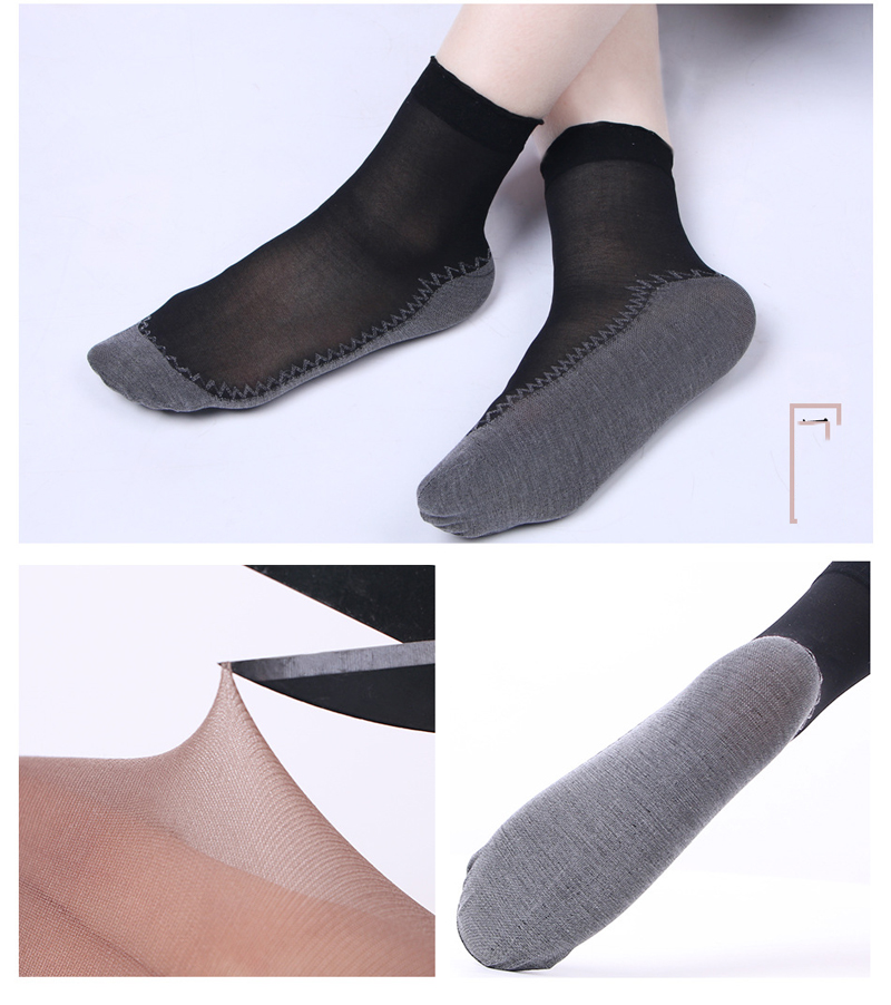 10 pair Art Velvet Silk Womens Socks Soft Non Slip Sole Massage Wicking Slip-Resistant Autumn Sock