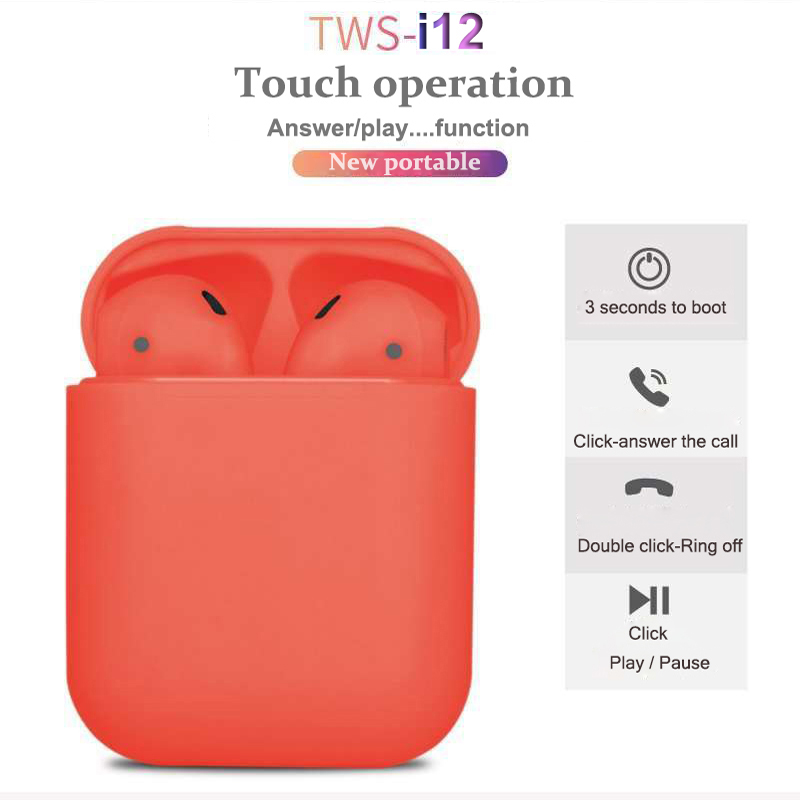 i12 TWS Touch control Mini 1:1 Air pods Wireless Bluetooth 5.0 earphones headset for IOS Smart Phone