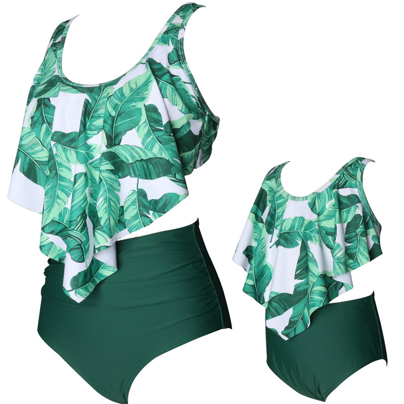 Swimsuits for Girls Women Bathing Suit Family Matching Swimsuits Mom and Daughter Swimwear Bikini