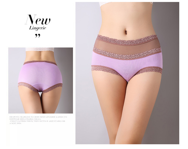 3 pack Women&apos;s High Waist Body Shaper Briefs Panties Lace  Crochet Underwear  Slimming Pants