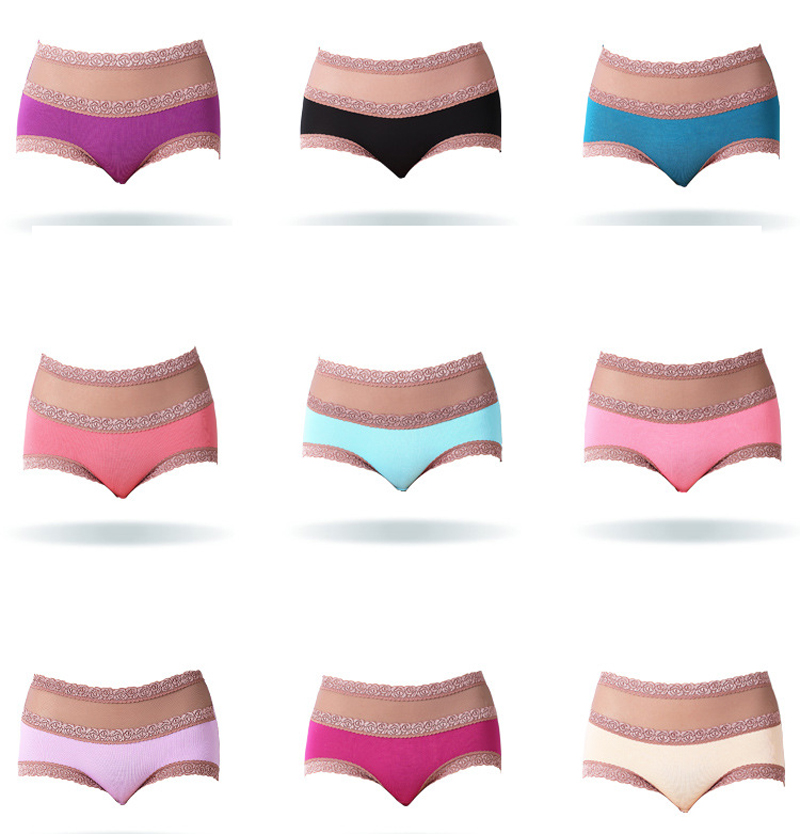 3 pack Women&apos;s High Waist Body Shaper Briefs Panties Lace  Crochet Underwear  Slimming Pants