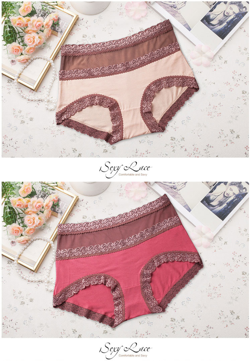 3 pack Women&apos;s High Waist Body Shaper Briefs Panties Lace  Crochet Underwear  Slimming Pants