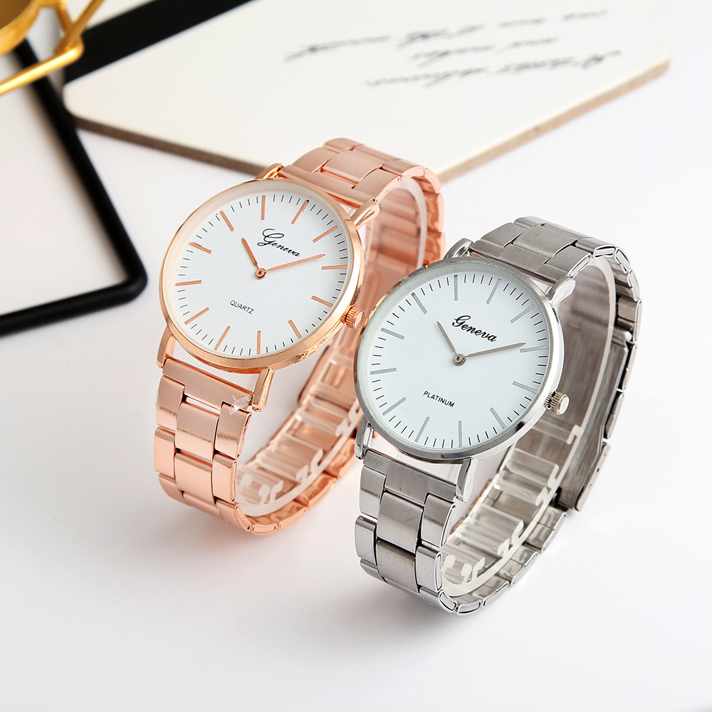 1 Pair Fashion Couple Watch Stainless Steel Waterproof Lovers Classic Quartz Watches