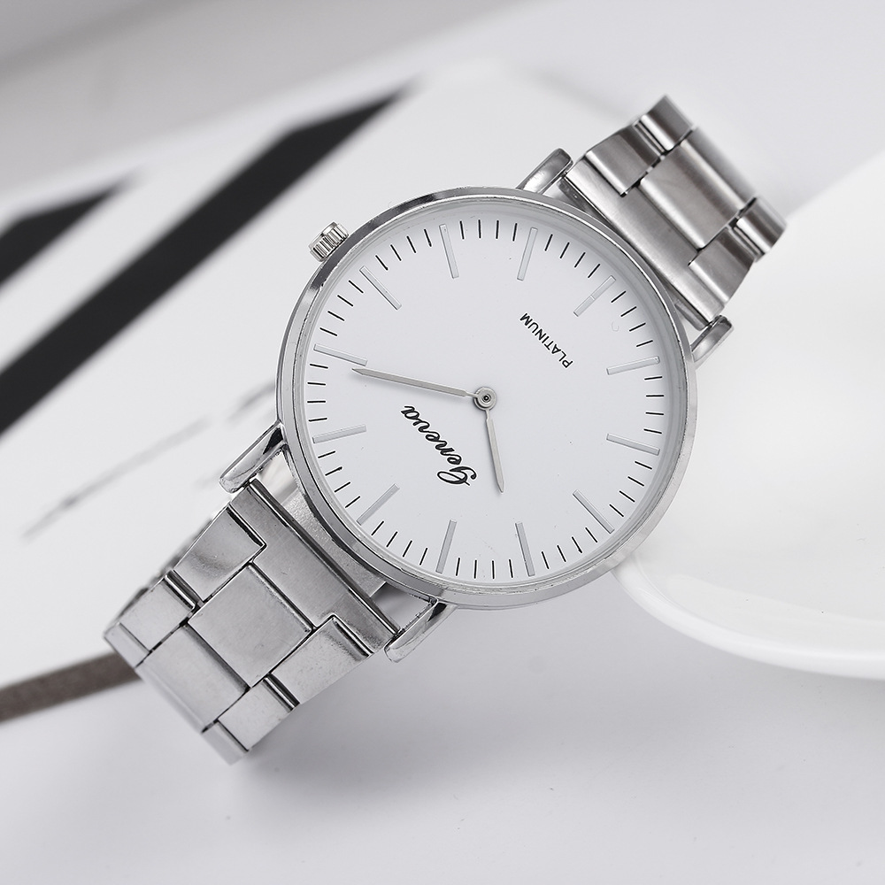 1 Pair Fashion Couple Watch Stainless Steel Waterproof Lovers Classic Quartz Watches