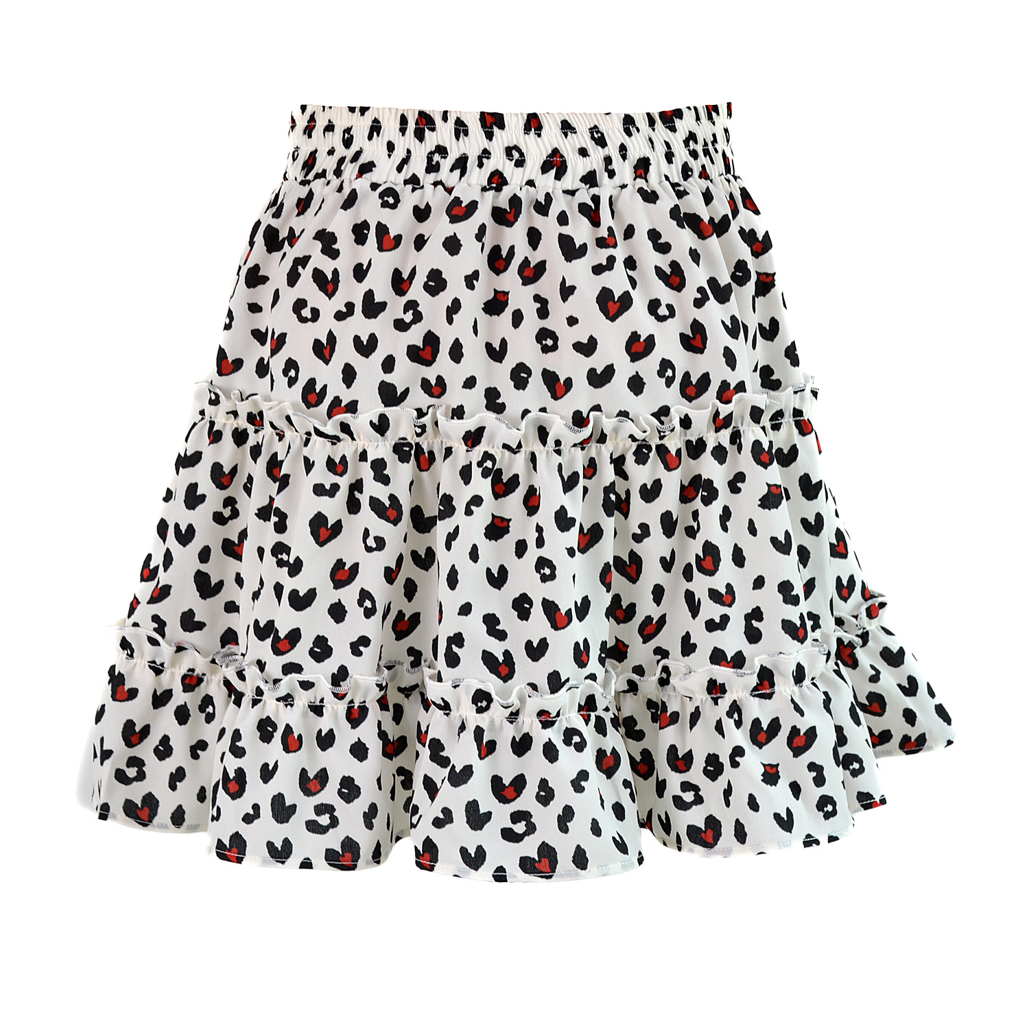 Women&apos;s Floral High Waist Ruffle Flared Boho A-Line Pleated Skater Mini Skirt