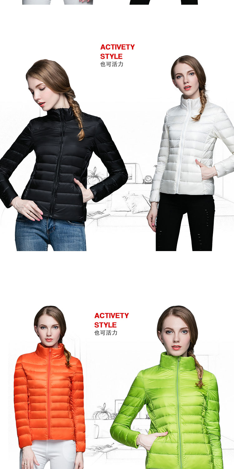 Womens Down Jacket Lightweight Packable Puffer Down Coats Short Parka Jackets Winter Coats