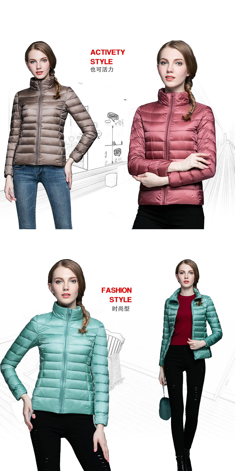 Womens Down Jacket Lightweight Packable Puffer Down Coats Short Parka Jackets Winter Coats