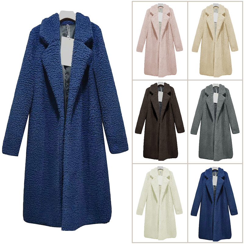 Womens Open Front Cardigan Outerwear Long Sleeve Fuzzy Vest Jacket coat
