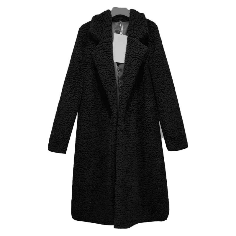 Womens Open Front Cardigan Outerwear Long Sleeve Fuzzy Vest Jacket coat
