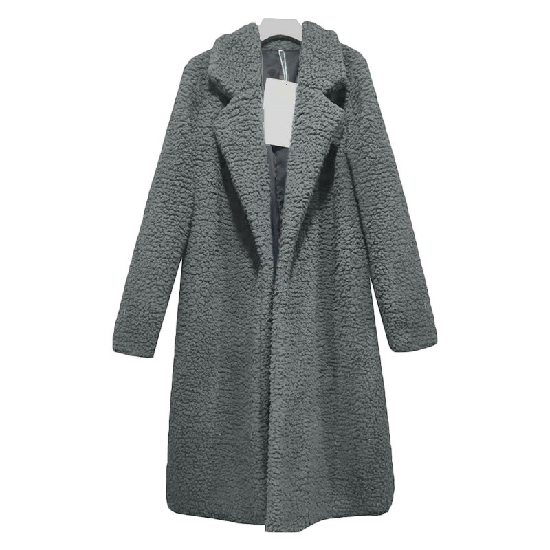 Womens Open Front Cardigan Outerwear Long Sleeve Fuzzy Vest Jacket coat