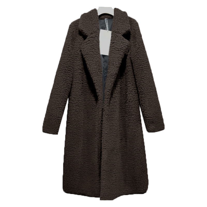 Womens Open Front Cardigan Outerwear Long Sleeve Fuzzy Vest Jacket coat