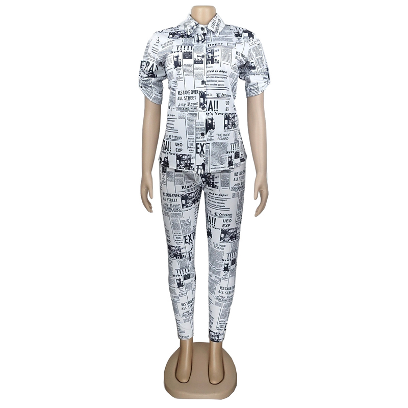 Women 2 Piiece Set Short Shirt And Long Pants Sportsuit Tracksuit