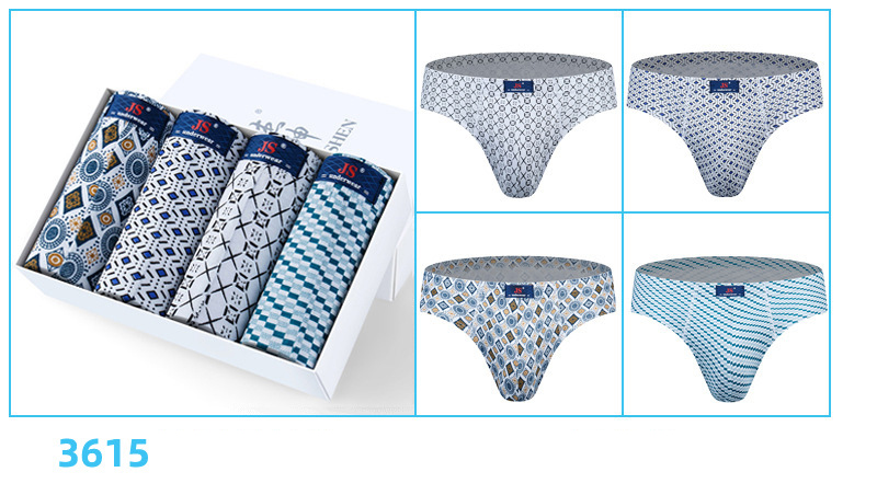4 Pack Men&apos;s Underwear 100% Cotton  Soft  Breathable Briefs gift box