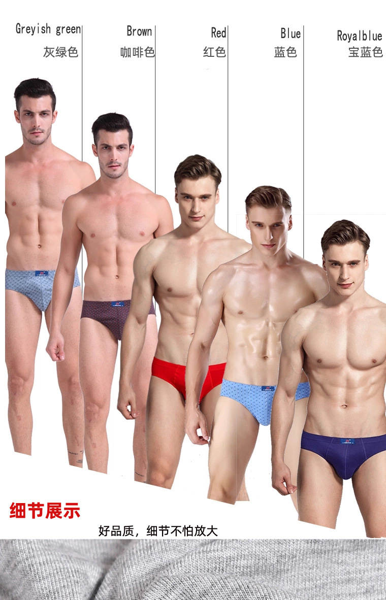 4 Pack Men&apos;s Underwear 100% Cotton  Soft  Breathable Briefs gift box
