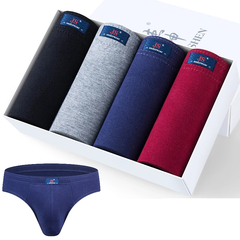 4 Pack Men&apos;s Underwear 100% Cotton  Soft  Breathable Briefs gift box