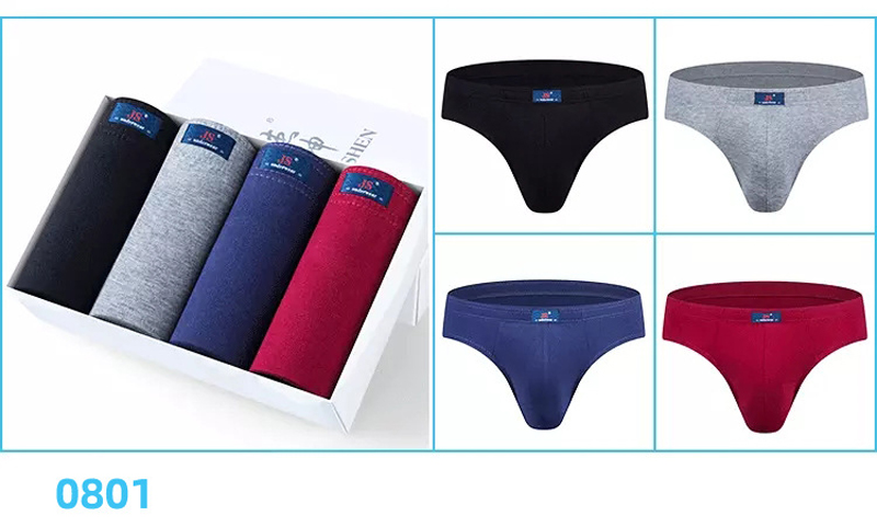 4 Pack Men&apos;s Underwear 100% Cotton  Soft  Breathable Briefs gift box