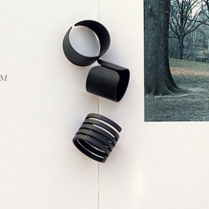 HN Brand-3 piece/Set New Beautiful Matte matte opening Rings Women Jewellery Christmas Gift
