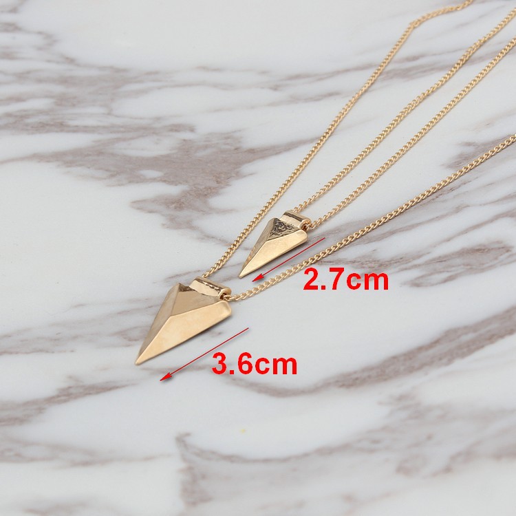 HN Brand 1Pcs/Set New Beautiful Multi layer triangle Metal Necklace Pendant For Women Jewellery