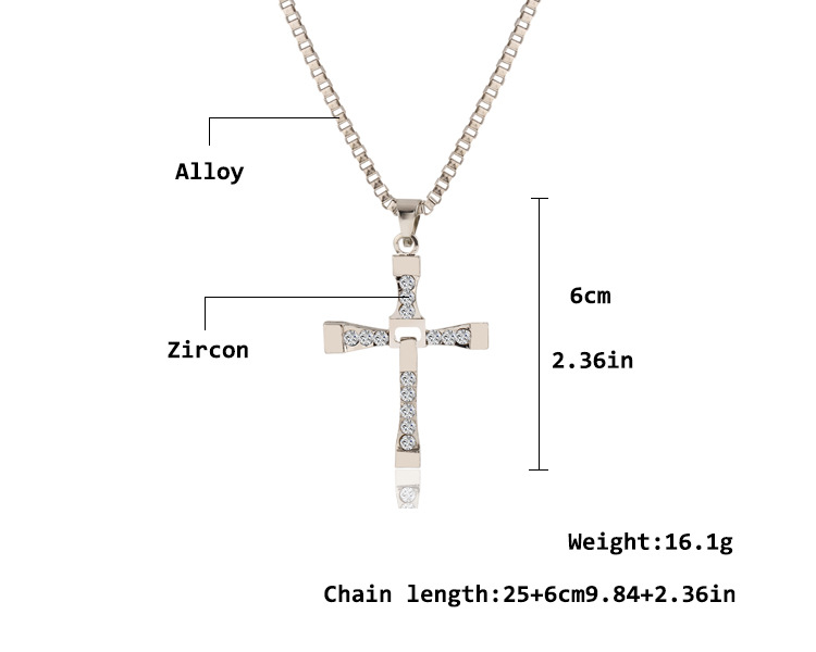 HN Brand 1 Piece New Simple Cross Alloy Jewelry Metal Necklaces Pendant Women And Men Jewellery Gift