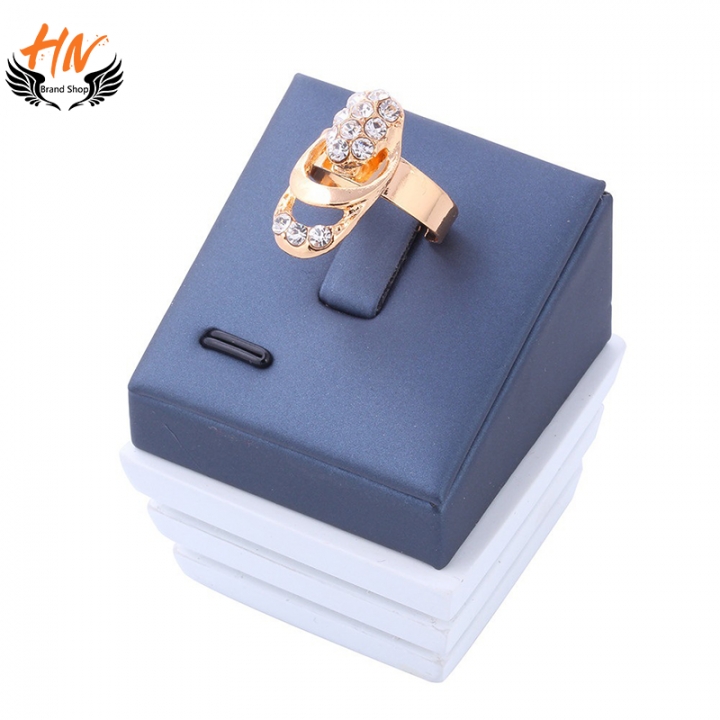 HN Brand 5Pcs/set  Crystal Necklace Earring Bracelet Ring Set Rhinestone Simple Party Dress Jewelry