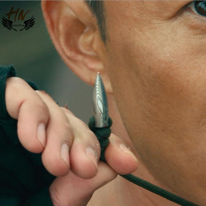 HN Brand1 piece/Set New Fashion Men and women personality simple retro bullet head necklace pendant