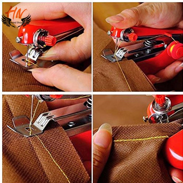 HN Brand-1Pcs/Set New Hand-Held Clothes Fabrics Sewing Machine Travel Use Mini Convenience Cordless