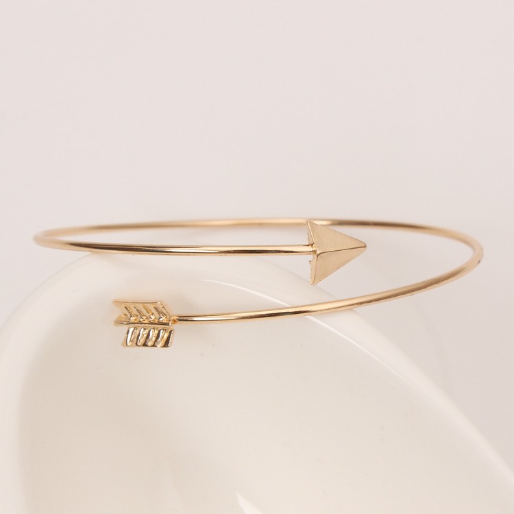 HN-1Pcs/Set New Fashion Arrow opening Metal Bracelets Bangles Women Jewellery Gift
